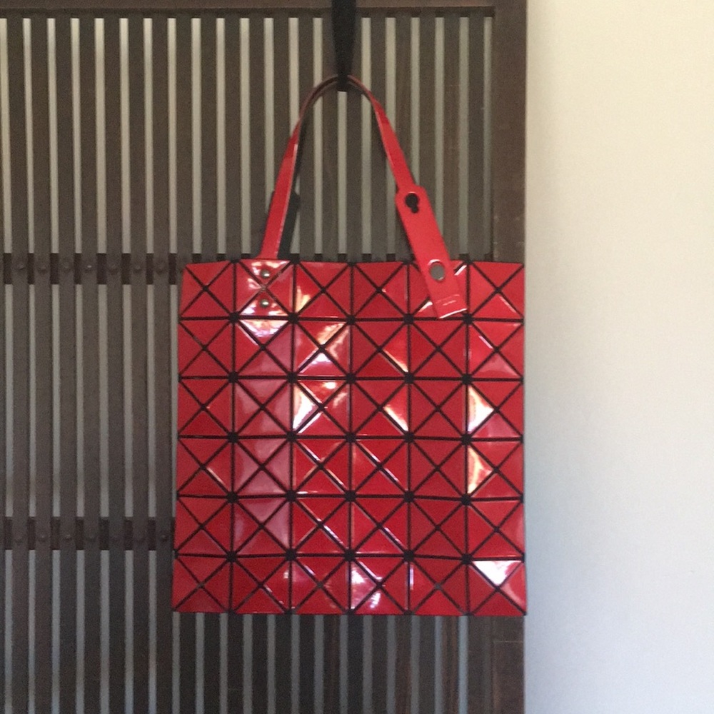 Authentic Issey miyake BaoBao red lucent tote